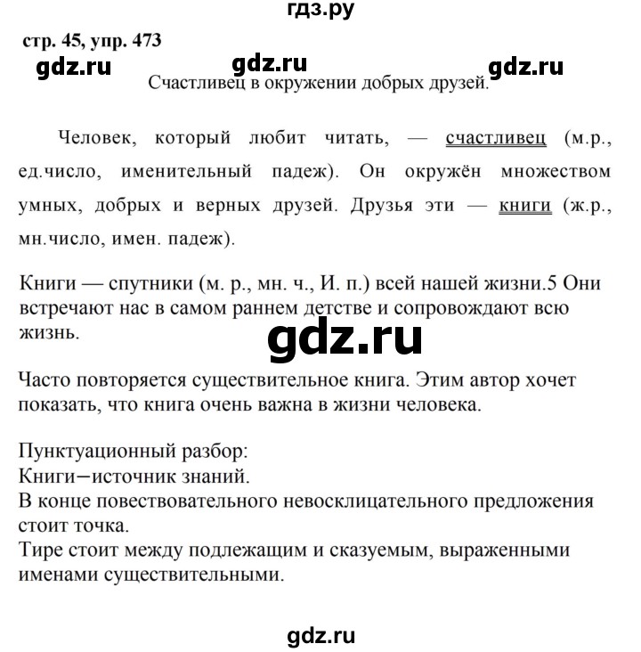 ГДЗ по русскому языку 5 класс  Ладыженская   упражнение - 473, Решебник к учебнику 2016