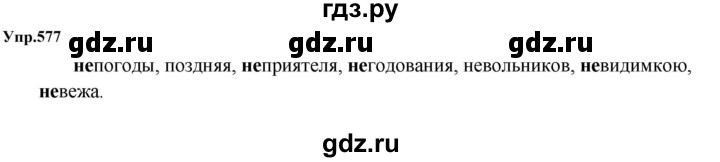 ГДЗ по русскому языку 5 класс  Ладыженская   упражнение - 577, Решебник к учебнику 2023-2024