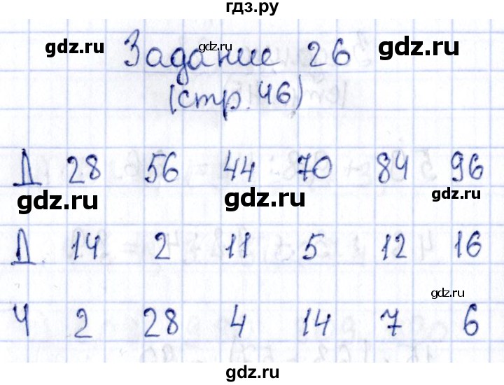 ГДЗ по математике 3 класс Моро рабочая тетрадь  часть 2. страница - 46, Решебник №4 к тетради 2016